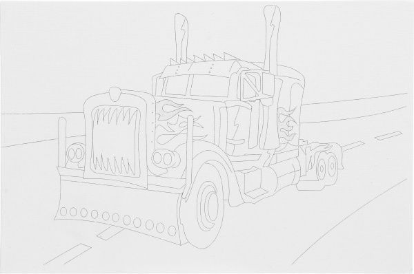 Холст на картоне с контуром Мультфильм №30 ROSA 