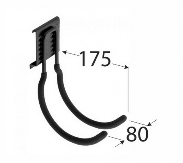 Крюк гаражный SGH5 175х80 мм