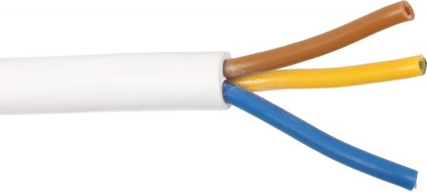 Шнур сетевой с вилкой Одескабель ПВС-ВП-2x1,5+1x1,5-250-10-16-5,0 5 м с заземлением 220В 16А белый