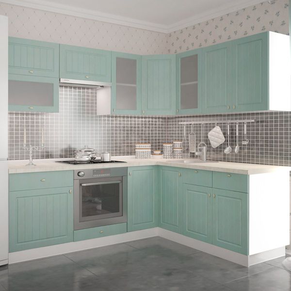 Тумба нижня МС Прованс смарагд Ням 60/82/52 (1+1) з метабоксом прованс смарагд Грейд