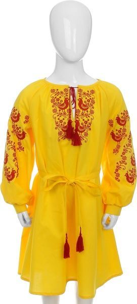 Платье Эдельвика 140 желтый 166-19/00 