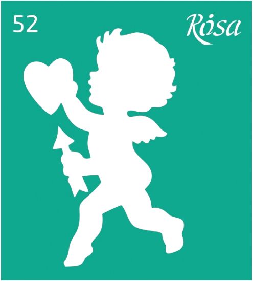 Трафарет багаторазовий самоклейкий №52 90х100 мм Rosa Talent