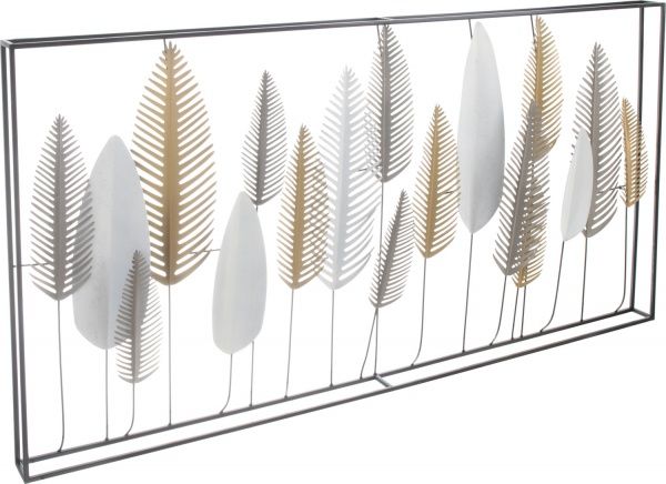 Декор настенный Wood 72x138,5 см темно-серыйзолотистый 