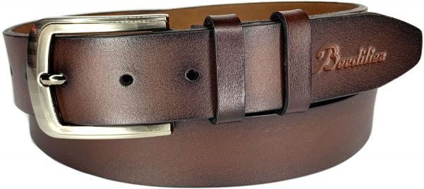 Ремінь шкіряний брючний 35 мм темно-помаранчевий с градієнтом 01353100 