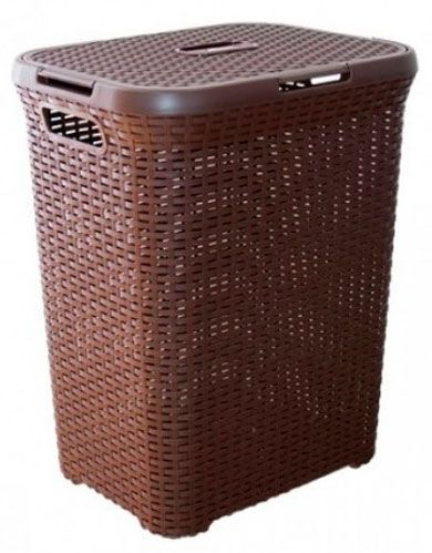 Корзина для белья Алеана Ротанг 550x450х350 мм 50 л темно-коричневый 