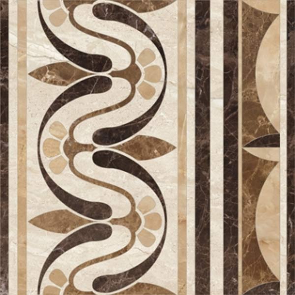 Декор Golden Tile Petrarca Chateau Border М91670 400x400 мм бежевий