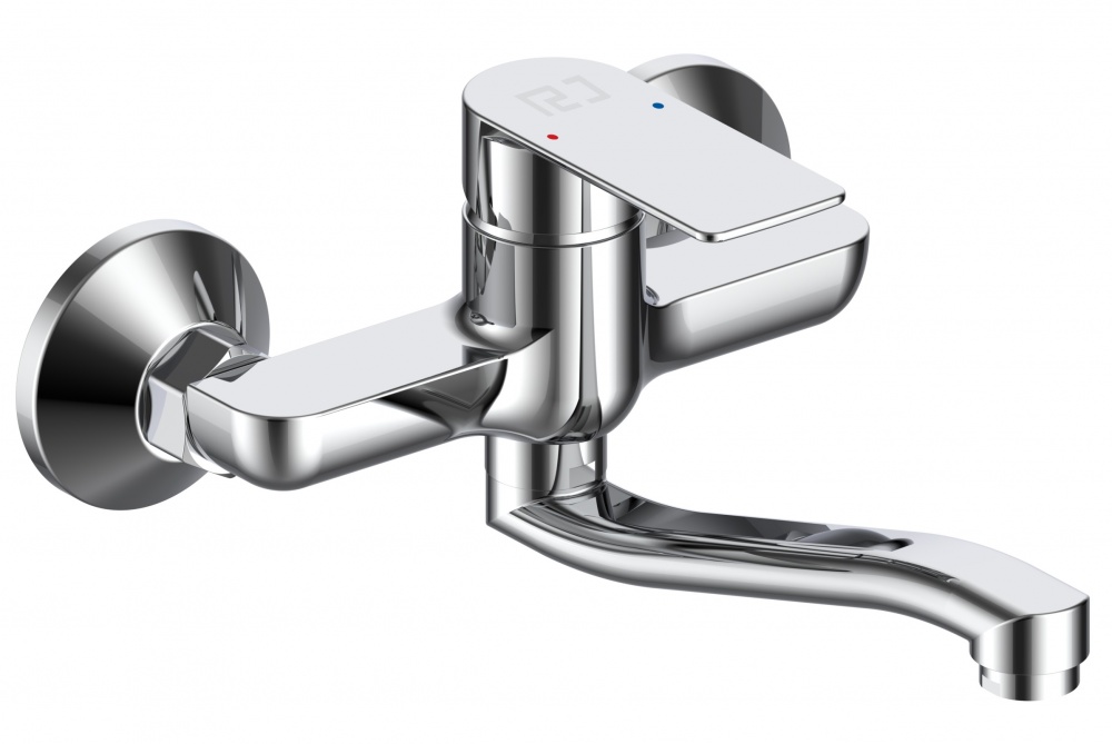 Смеситель для умывальника RJ ARA монтаж на стену, хром