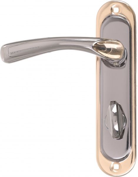 Замок врезной с ручками Kumru PB/BN WC 62 мм латунь