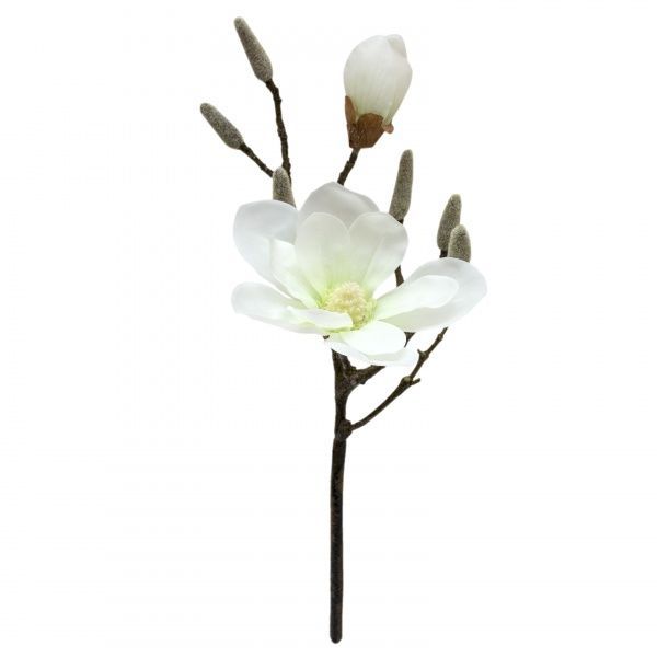 Цветок искусственный Магнолия белая 45 см