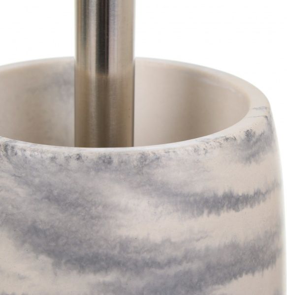 Ершик для унитаза Luna mountain белый с бежевой колбой