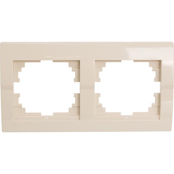 Рамка двомісна Lezard DERIY горизонтальна кремовий 702-0300-147