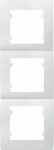 Рамка тримісна Makel Lilium Natural Kare вертикальна білий 32001708