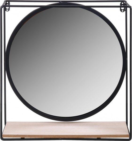 Дзеркало декоративне 34х10,2х35,8 см чорно-бежеве