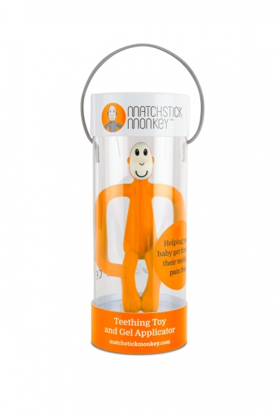 Прорізувач Matchstick Monkey Мавпочка помаранчева 10,5 см (MM-T-005)