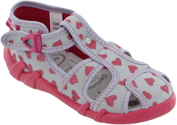 Капці RenBut текстильні Сердечко р.26 сірий 13-128_P-1189-26 
