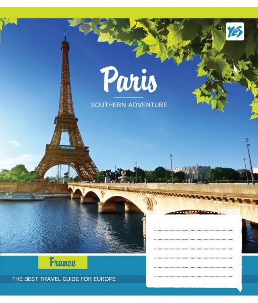 Комплект тетрадей Famous cities 12 листов в клетку 25 шт. YES