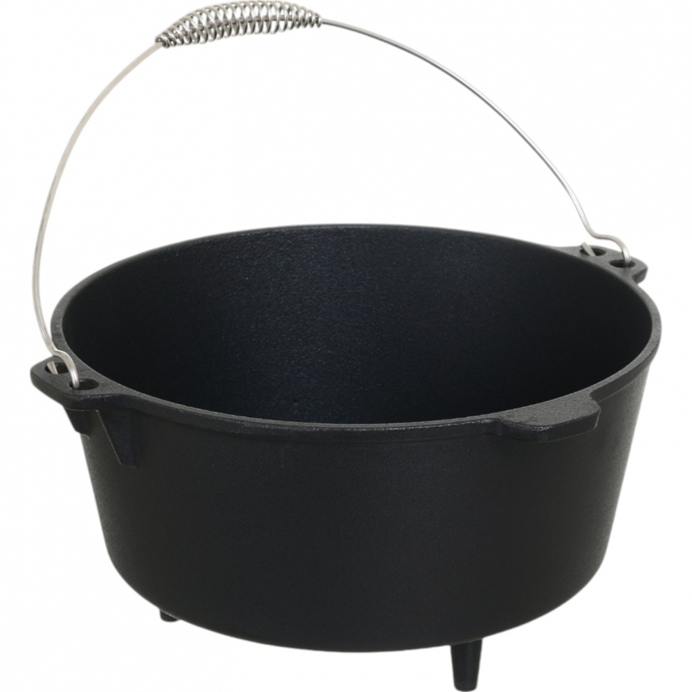 Казан Grilland 8 л чавунний туристичний з кришкою UHR111704