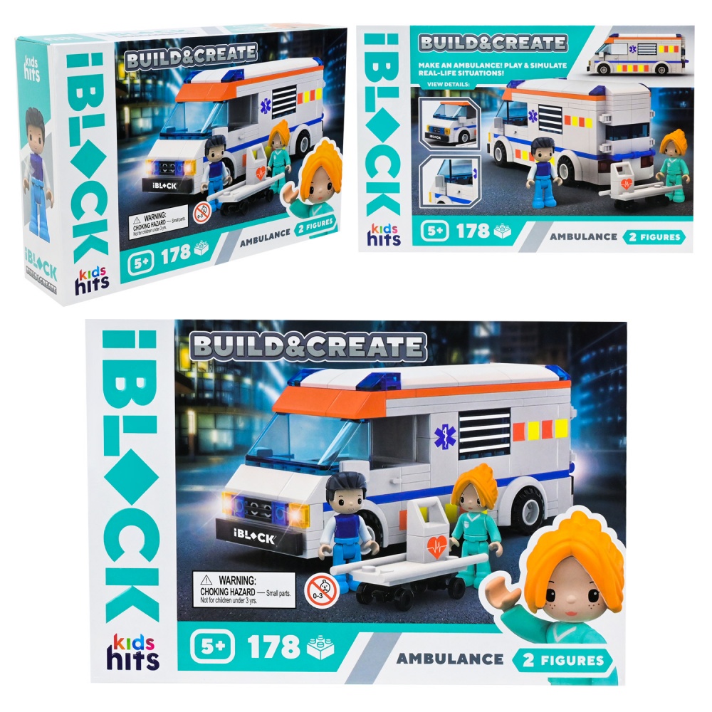 Іграшка-конструктор Shantou Kids hits IBLOCK JUNIOR Міська швидка допомога 178 дет. KH17/001/1