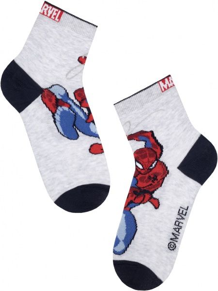 Шкарпетки Conte-Kids дитячі, CK MARVEL 357 17С-132СПМ р.16 світло-сірий із принтом 