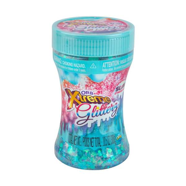 Игровой набор ORB Slimy Xtreme Glitterz: мега-глиттерный слайм в контейнере (300 г) в ассортименте ORB40668