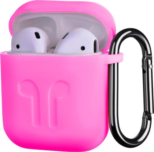 Чохол для навушників 2E для Apple AirPods Pure Color Silicone Imprint (1.5mm) fuchsia (2E-AIR-PODS-IBSI-1.5-FK) 