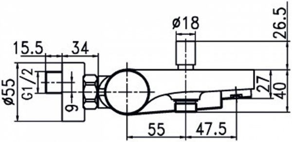 Змішувач для ванни Aqua Rodos Matteo 90891