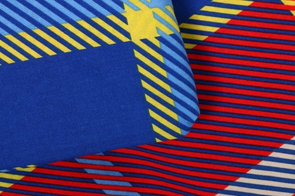 Комплект постільної білизни Клітинка 1,5 синій Rigel 