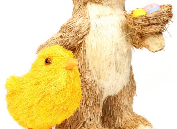 Декорация пасхальная Blooming Кролик с цыпленком LD190310-26