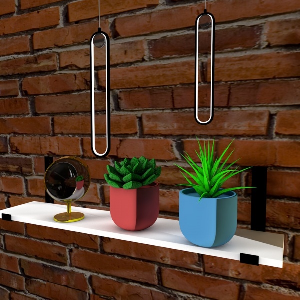 Полиця декоративна DC з консоллю UGL 920x16x180 мм німфея альба 