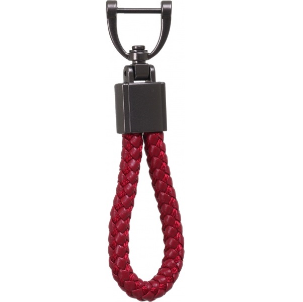 Брелок для ключей с U зажимом с отверткой красный