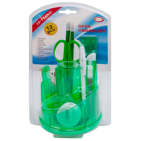 Набор канцелярский 12 предметов зеленый JJ41013 H-Tone