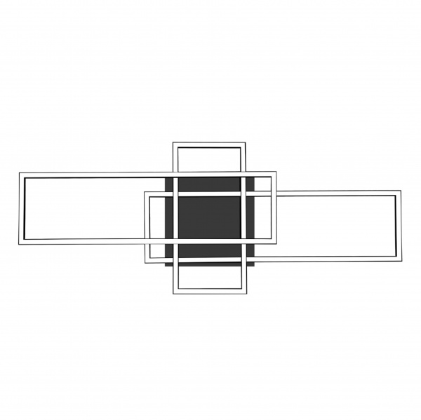Люстра світлодіодна HOROZ ELECTRIC LED CONCORDE-36 4000K 2160 Lm метал/пластик 36 Вт чорний 019-053-0036-020