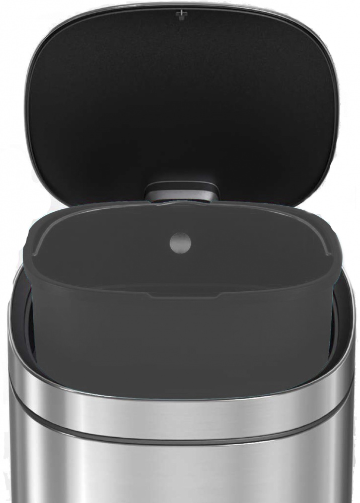 Відро для сміття LUNA HOME Touch Bin 300х300х625 мм 40 л нержавіюча сталь із зеленим 102373-HF002A