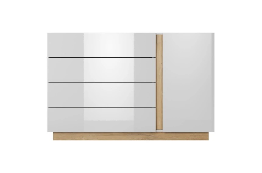 Комод Центр Меблів Porta 1380x905x406 мм дуб артізан/білий глянець