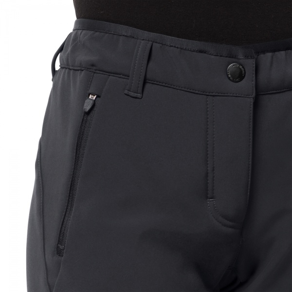 Брюки Jack Wolfskin ZENON SOFTSHELL PANTS WOMEN 1505111-6000 р. 44 черный