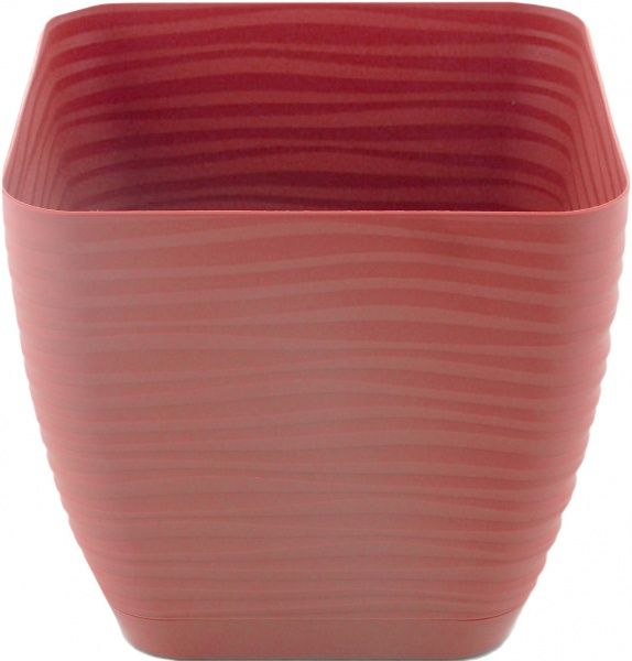 Вазон пластиковый Form Plastic Сахара мини Квадро-19 квадратный 4,2л марсала 