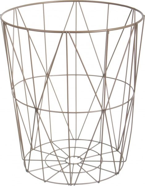 Стол-корзина Сканди 35х35х39 см чорный с золотым 