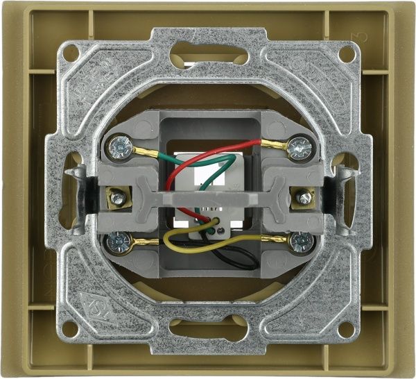 Розетка телефонна Gunsan Moderna бежевий металік MD 29 25 120