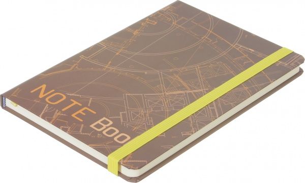 Книга для записей А5 в клетку желтый