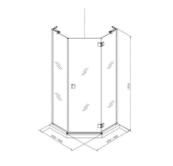 Душевая кабина Koller Pool NEON 900x900x1950 мм N90PС