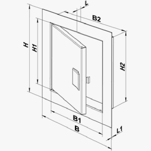 Дверцы ревизионные Домовент ДМР 200x250