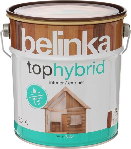 Лазур Belinka Tophybrid №16 горіх шовковистий глянець 2,5 л