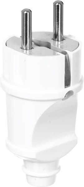 Вилка кабельная UP! (Underprice) YK-201M-WH с заземлением 220В 16А IP20 пластик белый