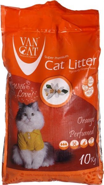 Наполнитель для кошачьего туалета VanCat Orange 10 кг 55447