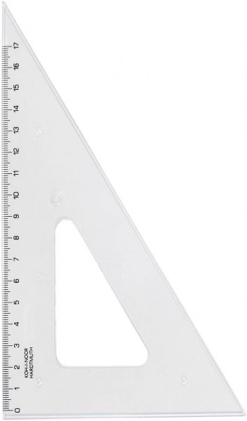 Треугольник прямоугольный, 60/200, прозрачный, 744700 Koh-i-Noor