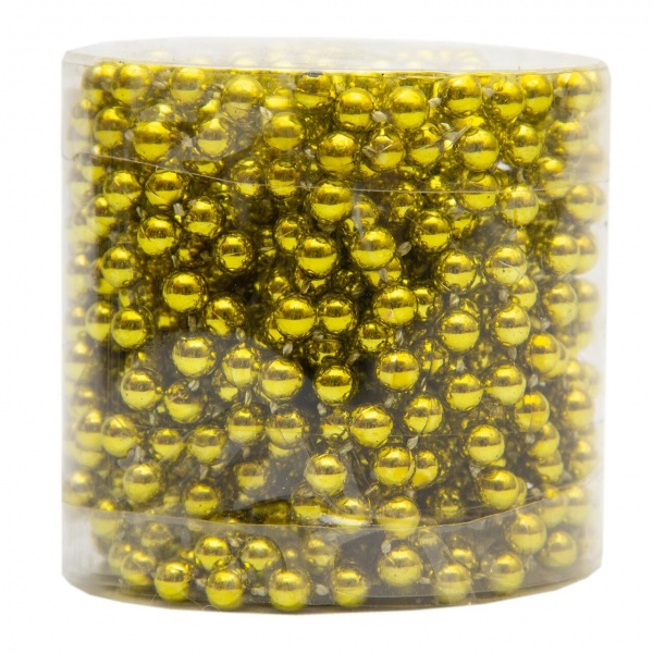 Бусы для елки оранжевые, 5 мм 6 м, 250065