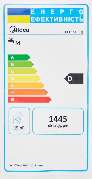Бойлер Midea D80-15F6(D)