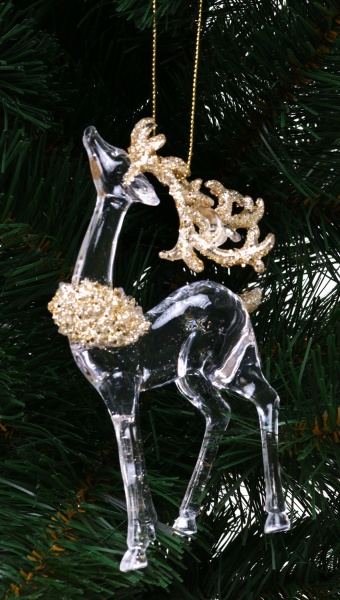 Підвіска декорована P.&C. Creative Олень з ажурними рогами 14 см в асортименті F21540202/207