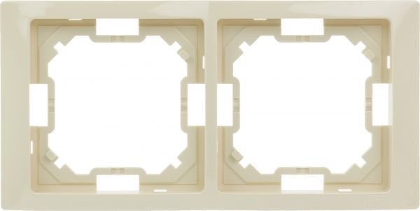 Рамка двомісна Simon Basic Neos універсальна кремовий BMRC2/12