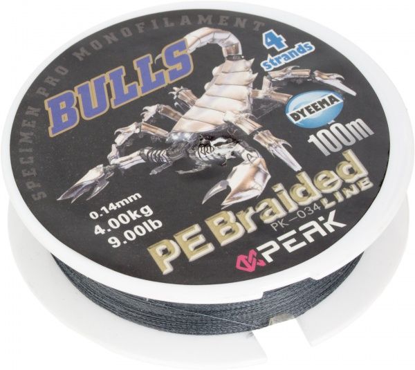 Шнур  GTL Bulls 100м 0.14мм 4кг НС0000605